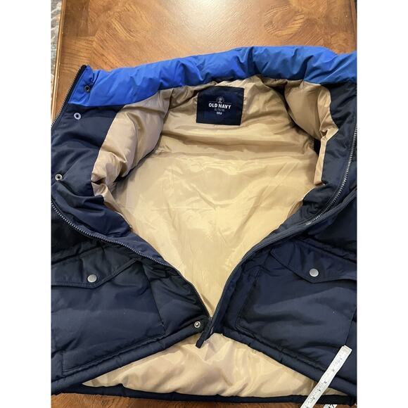 Old Navy Royal Navy Blue Zipper Snaps Puffy Vest, Men’s X-Large EUC - Picture 7 of 8